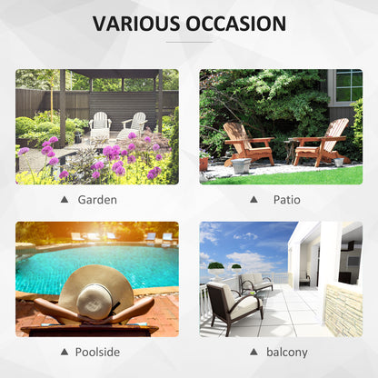 Outsunny 2-Seater Outdoor Rattan Daybed Sofa Footstool Coffee Table Set w/ Canopy, Cushion 