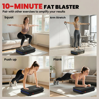 SPORTNOW Vibration Plate Exercise Machine with 120 Speed Levels, 5 Programs, Quiet Vibrating Plate with Resistance Bands 