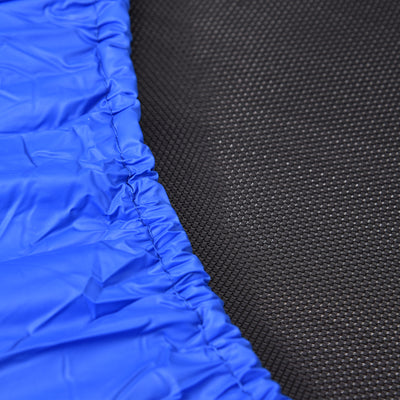 HOMCOM Φ91 Mini Fitness Trampoline Home Gym Yoga Exercise Rebounder Indoor Outdoor Jumper with Safety Pad, Support Up to 100 KG, Blue and Black 