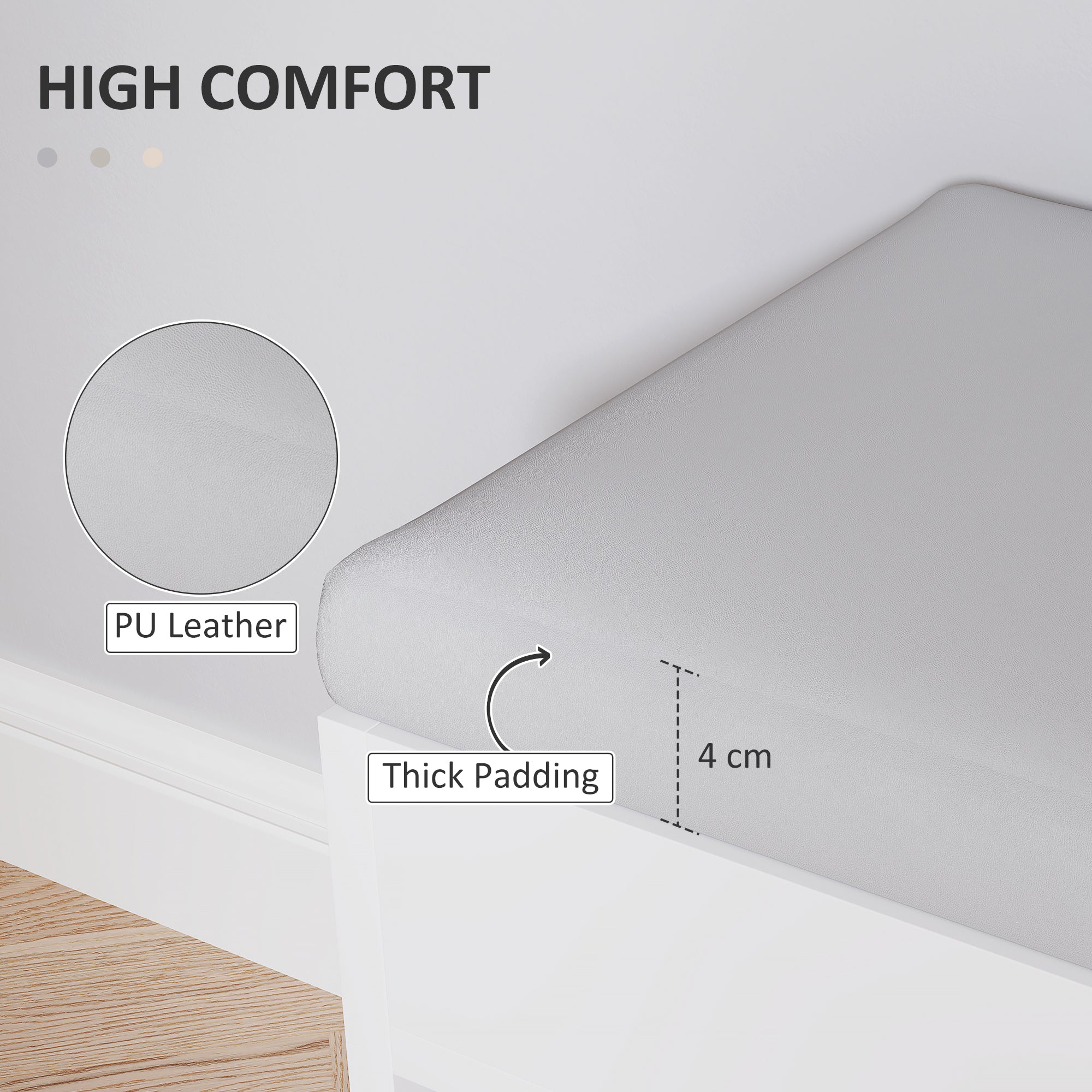 HOMCOM Shoes Cabinet Bench Hidden Storage Padded Seat Organiser Footwear Rack Hallway Cream White 