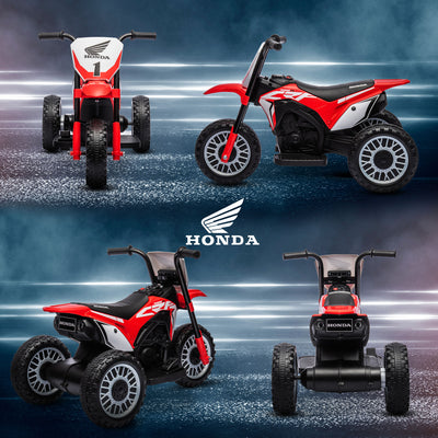 HOMCOM 6V Kids Motorbike, Three-Wheel Kids Electric Bike with Horn, Startup Sound for Ages 18-36 Months - Red 