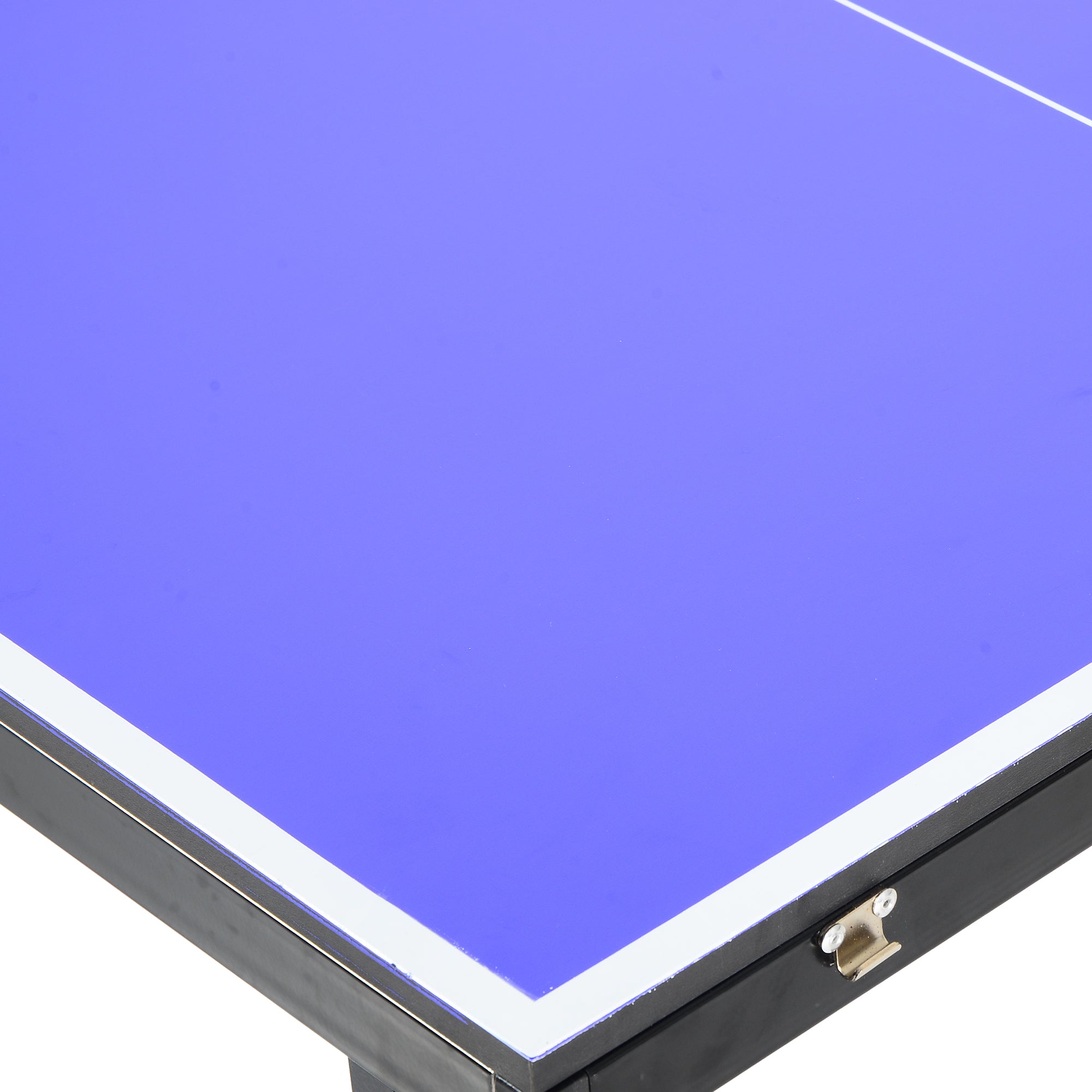 HOMCOM Folding 5ft Mini Compact Table Tennis Top Ping Pong Table Set Professional Net Games Sports Training Play Blue 