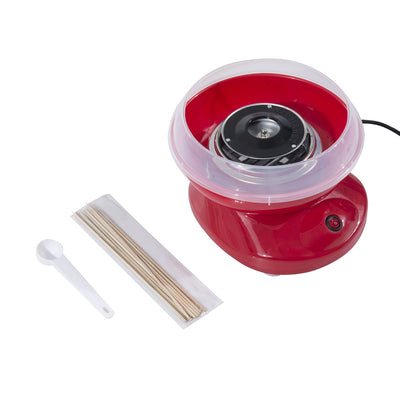 HOMCOM Candy Floss Machine Electric Cotton Candy Maker Gadgetry 450W (Red) 