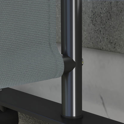 Outsunny 183 x 181cm Outdoor Privacy Screen, with Wheels - Dark Grey 