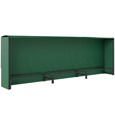 Outsunny Firewood Rack with Waterproof Cover, Heavy Duty Metal Log Store Indoors, Log Storage Holder for Outdoor Indoor Fireplace, 300 x 36 x 99 cm, Dark Green 