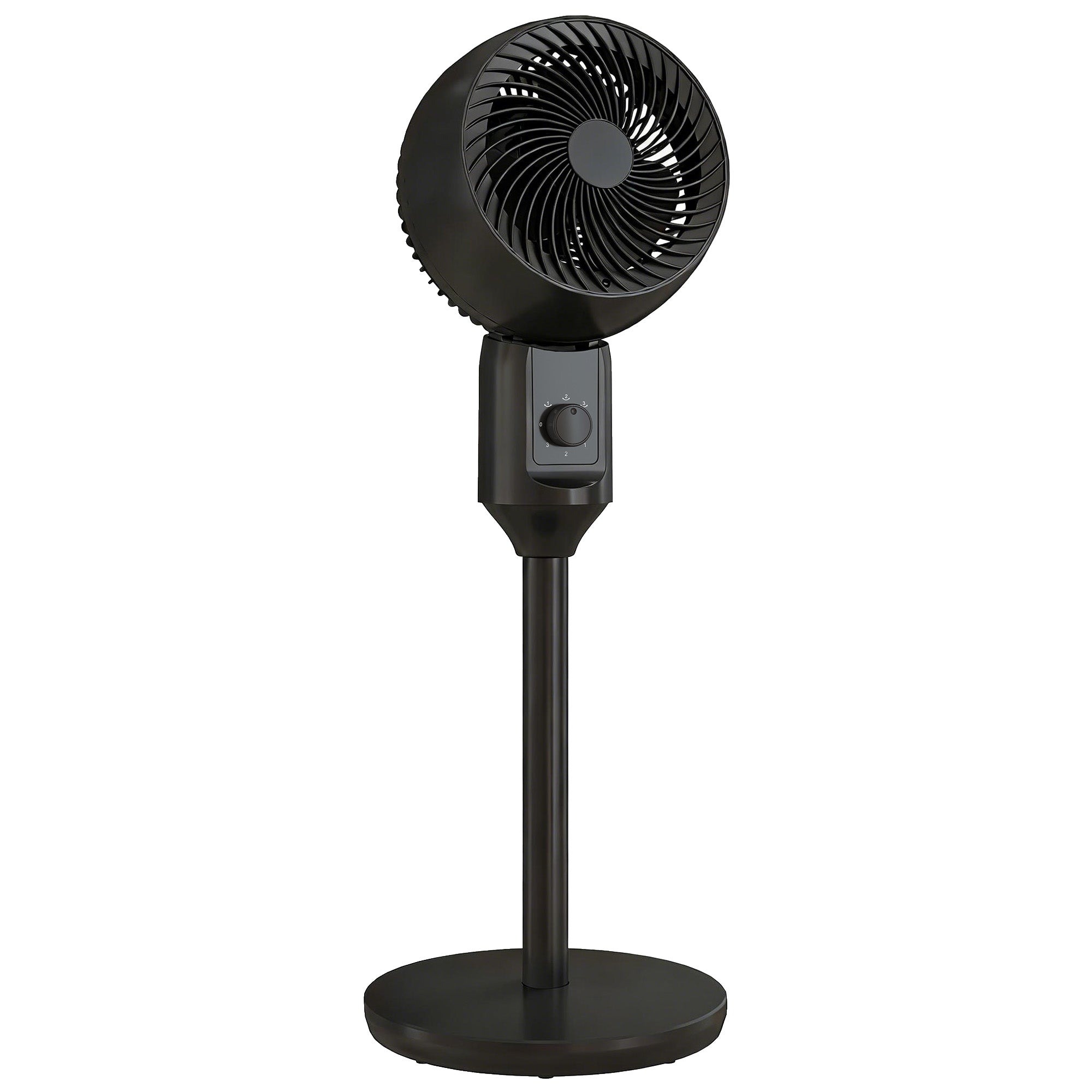 HOMCOM Air Circulator Fan Pedestal Cooling Fan with 3 Speed and Carry Handle, 9 Inch, Black 