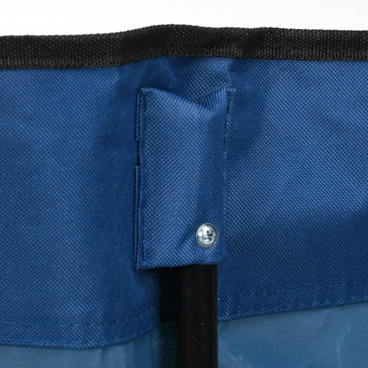 Outsunny 6 Seater Folding Camping Chair with Cup Holder & Carry Bag - Blue 