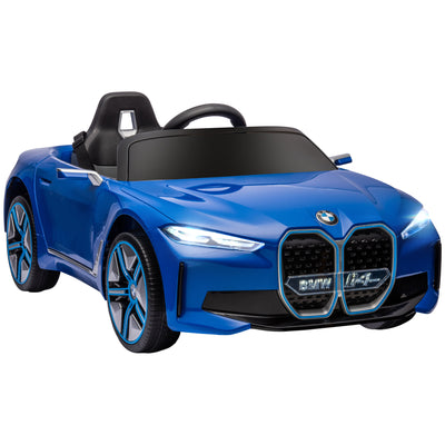 HOMCOM BMW i4 Licensed 12V Kids Electric Ride-On Car, Blue 