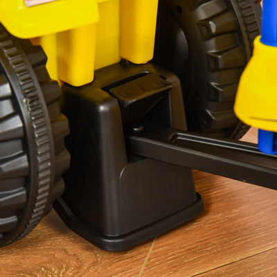 HOMCOM Ride On Tractor Toddler Walker Foot To Floor Slider w/ Horn Storage Steering Wheel for 1-3 Years Old Yellow 