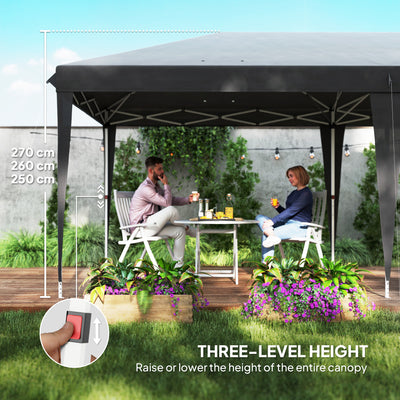 Outsunny 6 x 3 m Pop-Up Steel Frame Gazebo Grey 