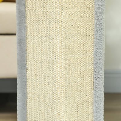 PawHut 56cm Corner Cat Scratching Post with Sisal Scratching Pad, Grey 