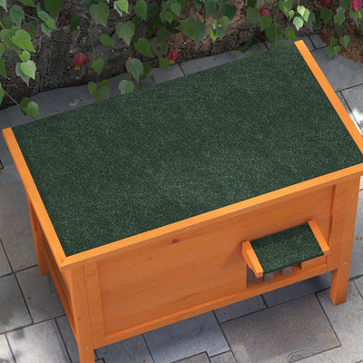 PawHut Feral Cat House, Wooden Insulated with Removable Floor, Water-Resistant Openable Roof - Orange 