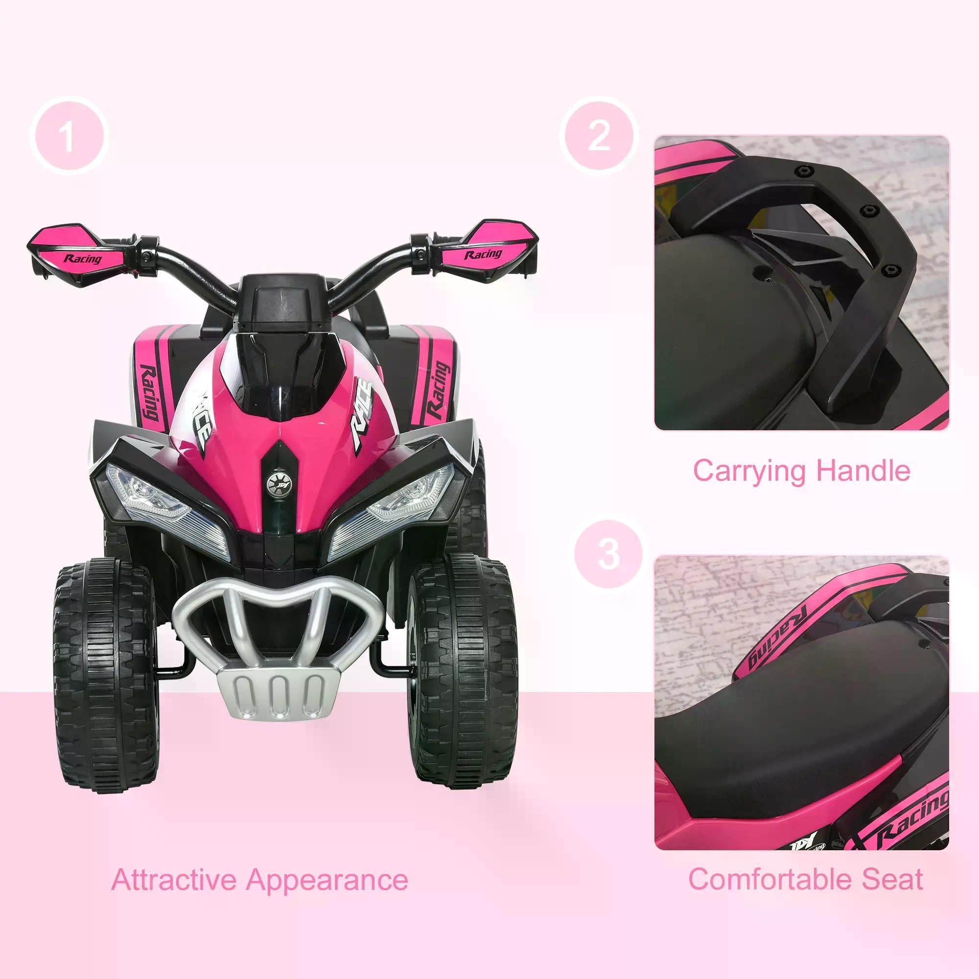 HOMCOM Ride on Toy for Kids 4 Wheel Foot-to-Floor Sliding Walking Car Toy Motorcycle Baby Walker Toddler Toys for for 18-36 Months Boys and Girls 
