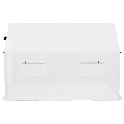Outsunny Polyethylene Walk-in Polytunnel Greenhouse, 2 x 3(m), White 