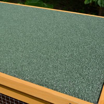 PawHut Rabbit Hutch Outdoor Guinea Pig Hutch House Small Animal Bunny Cage w/ Openable Roof, 115 x 44 x 65 cm 