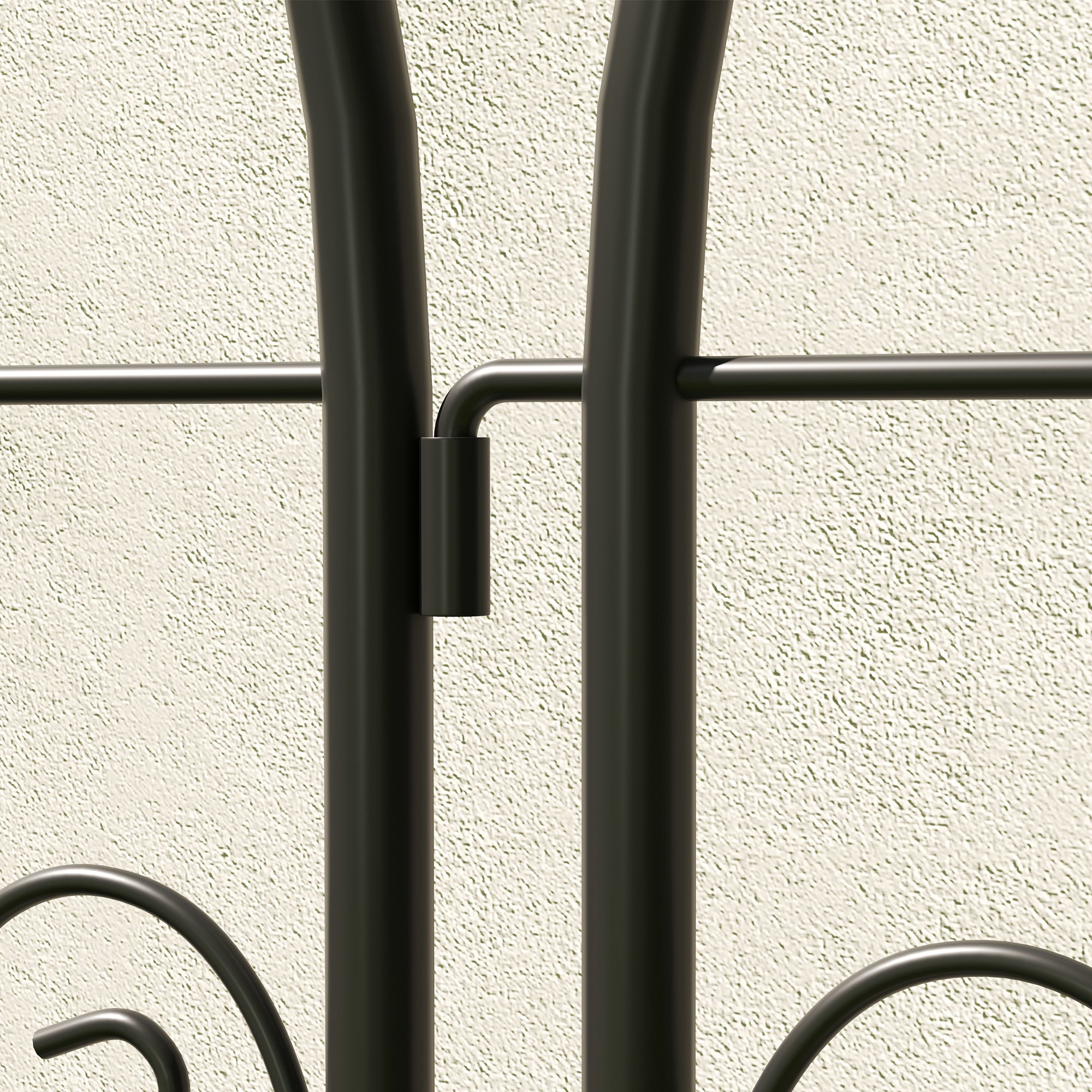 Outsunny Set of 2 Garden Trellis, Metal Fence Panels for Climbing Outdoor Plants, Flowers, 180 x 50cm 