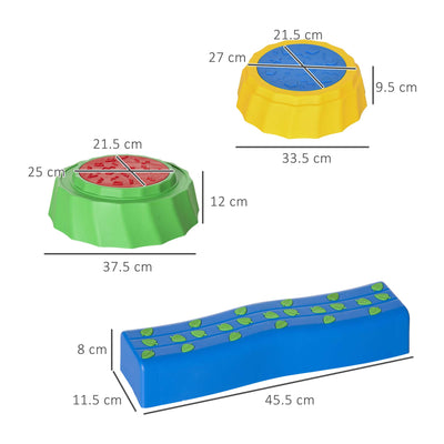 Outsunny Eight-Piece Kids Stepping Stones, with Non-Slip Surface & Bottom, for Toddlers - Multicoloured 