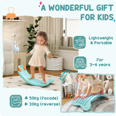 AIYAPLAY Balance Board for Kids Balance Training & Sensory Play, Light Blue 