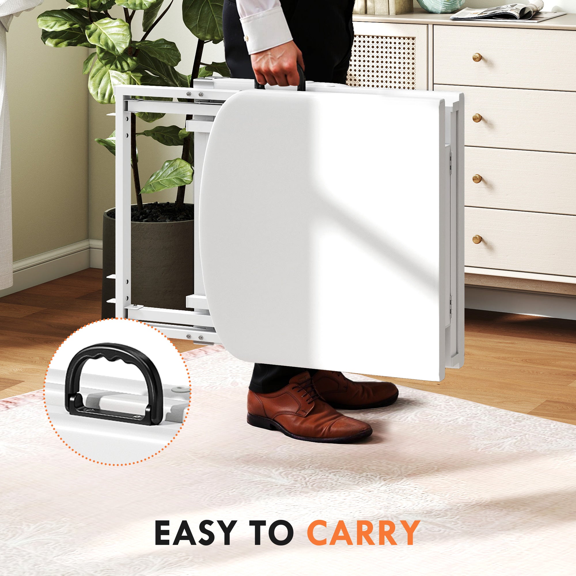 HOMCOM Portable Massage Table, 3 Section Adjustable Beauty Bed, Foldable Massage Bed with Face Hole, Recliner Chair with Removable Headrest and Armrests for Spa, Lash, Tattoo, White