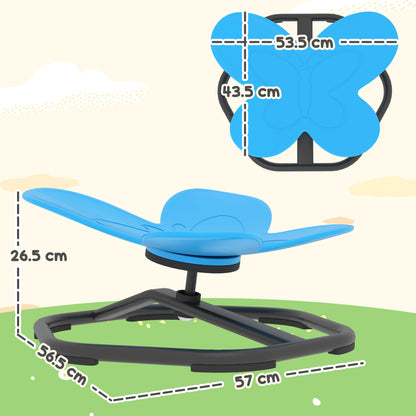 AIYAPLAY Butterfly-Shaped-kids Swivel Chair, Sensory Spinning Chair for Balance, Coordination Training, Blue