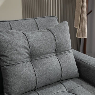HOMCOM Two-Seater Pull-Out Sofa Bed - Charcoal Grey 