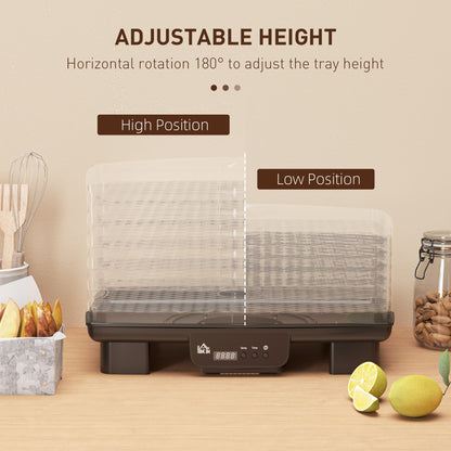 HOMCOM 40-70\'e2\'84\'83 Six-Tray Food Dehydrator - Black