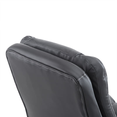 HOMCOM Office Chair, Computer Desk Chair, Mid Back Executive Chair with Adjustable Height and Swivel Rolling Wheels for Home Study, Black 
