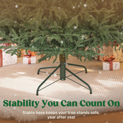 HOMCOM 7 ft Full Spruce Christmas Tree with Realistic Dense Tips, Easy Assembly - Green 