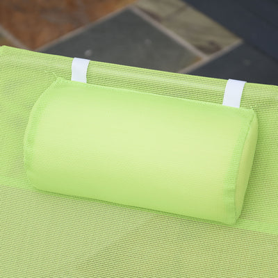 Outsunny Single Folding Sun Lounger - Green 