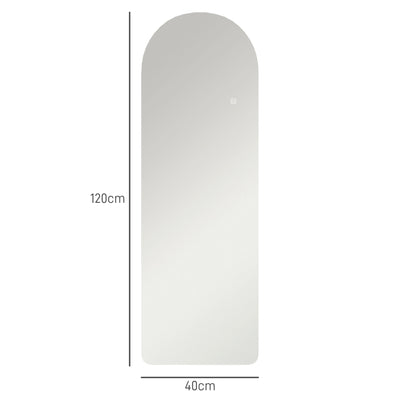 HOMCOM 120 x 40cm Arch Mirror, with LED Lights 