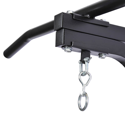 HOMCOM Punching Bag Hanger Wall Mount Bracket Kick Boxing MMA Training Frame Home Fitness Workout Pull Up Bar, Black 