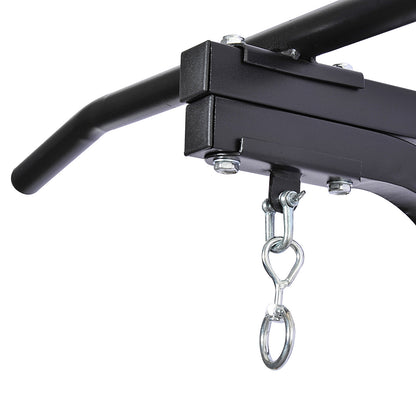 HOMCOM Punching Bag Hanger Wall Mount Bracket Kick Boxing MMA Training Frame Home Fitness Workout Pull Up Bar, Black 