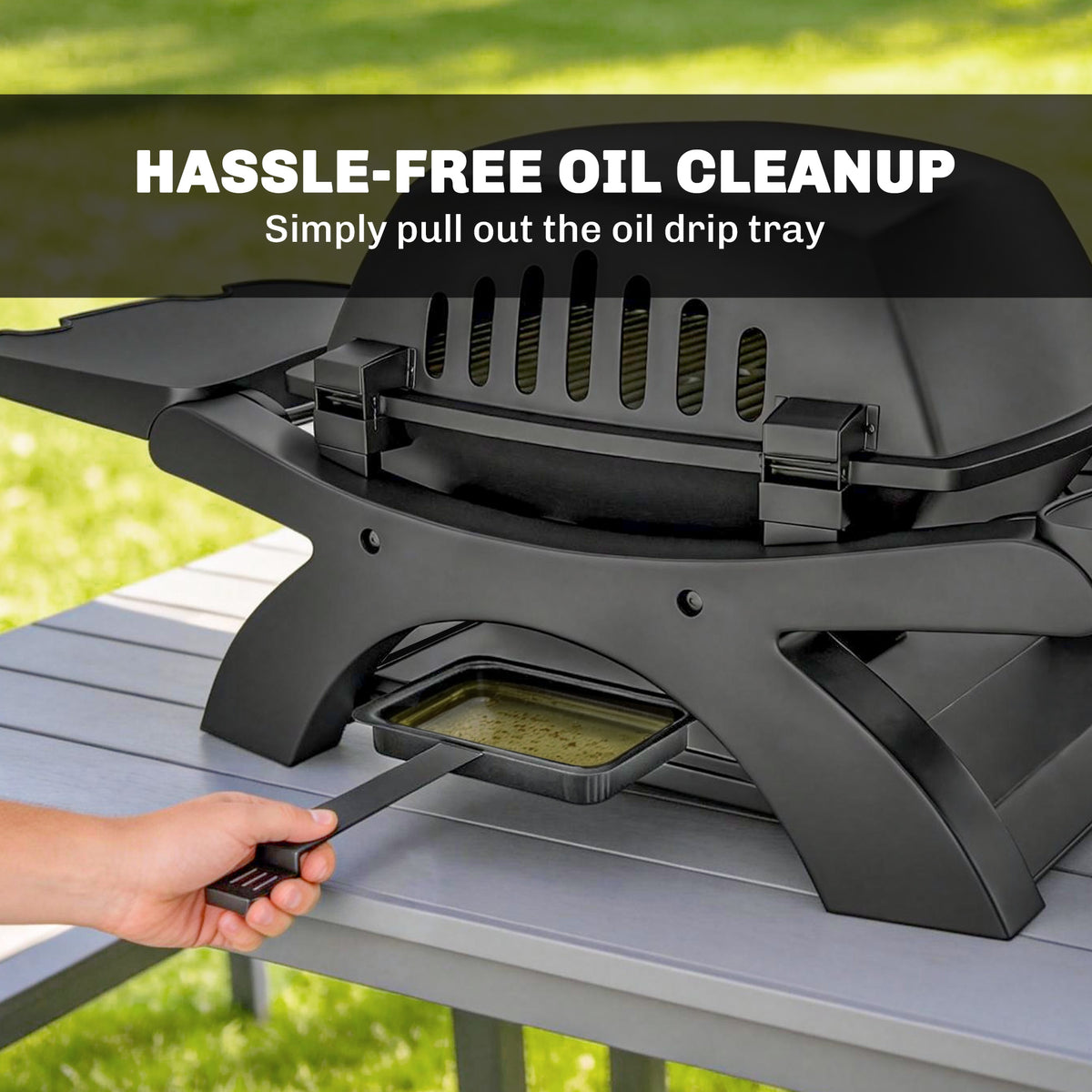 Outsunny 2 Burner Gas Grill with 2 Detachable Side Tables, 3.8 KW Steel Barbecue Grill with Cast Iron Grates, Lid, Thermometer 