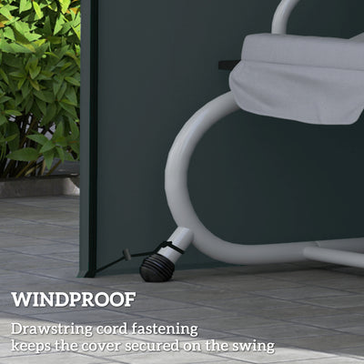 Outsunny 220 x 125cm Three-Seater Swing Chair Protective Cover - Grey 