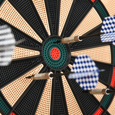 HOMCOM LCD Electronic Dartboard Set Features 26 Games w/ 185 Variations and Include 6 Darts Multi-Game Option Ready-to-Play 