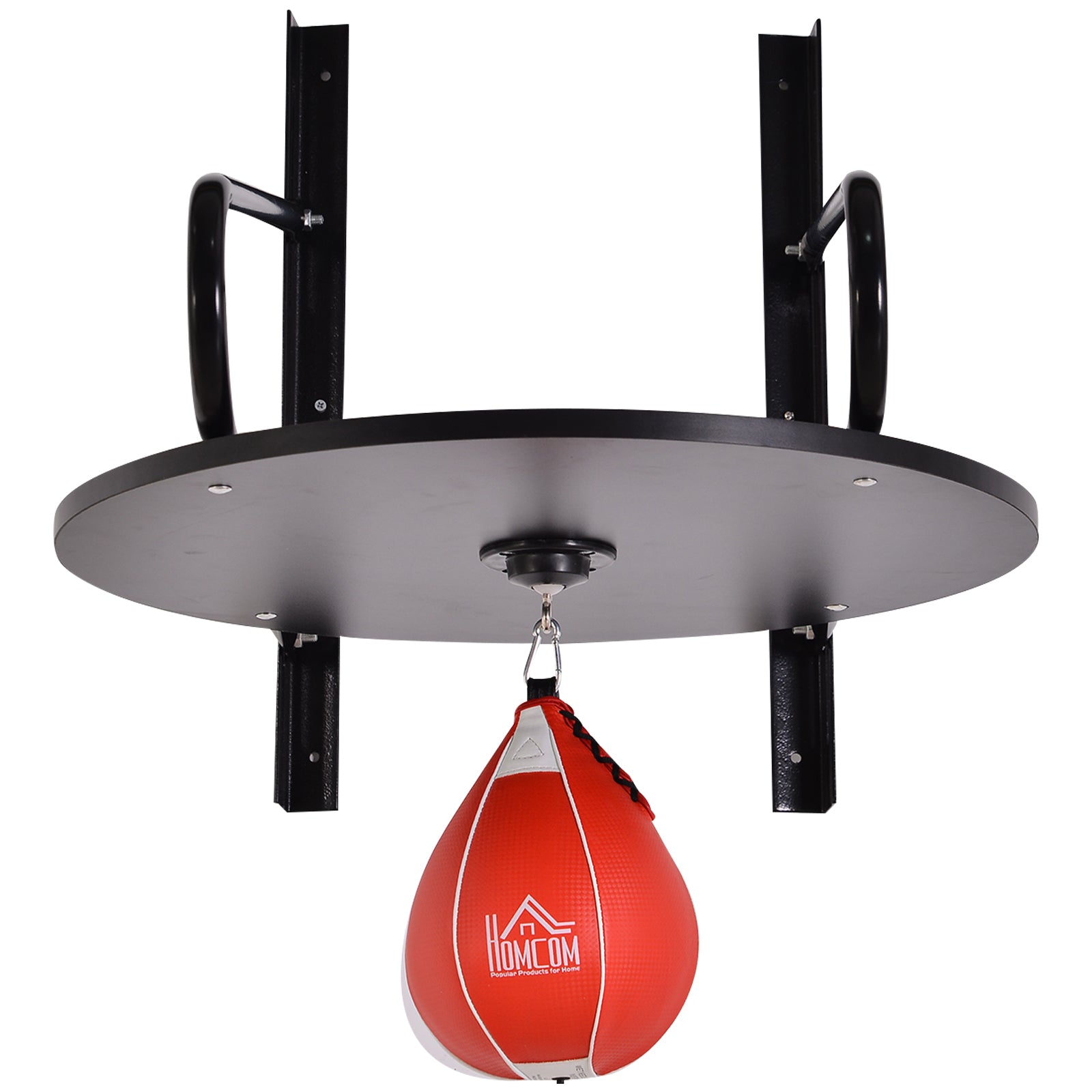 HOMCOM Wall-mounted Punching Ball Height Adjustable Hanging Speedball Platform Set Frame Stand Boxing Sports 
