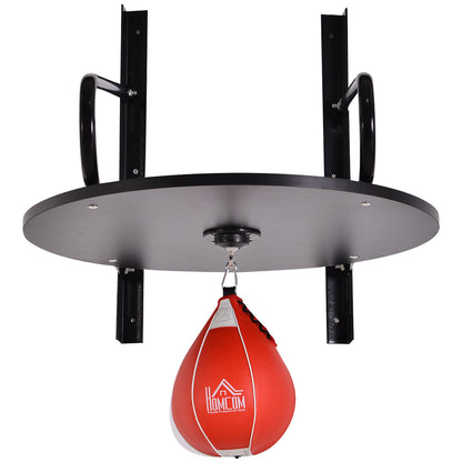 HOMCOM Wall-mounted Punching Ball Height Adjustable Hanging Speedball Platform Set Frame Stand Boxing Sports 