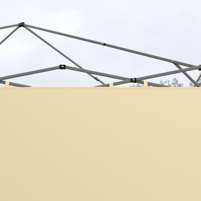 Outsunny Set of Two 3 x 3(m) Replacement Zipped Gazebo Walls - Beige 