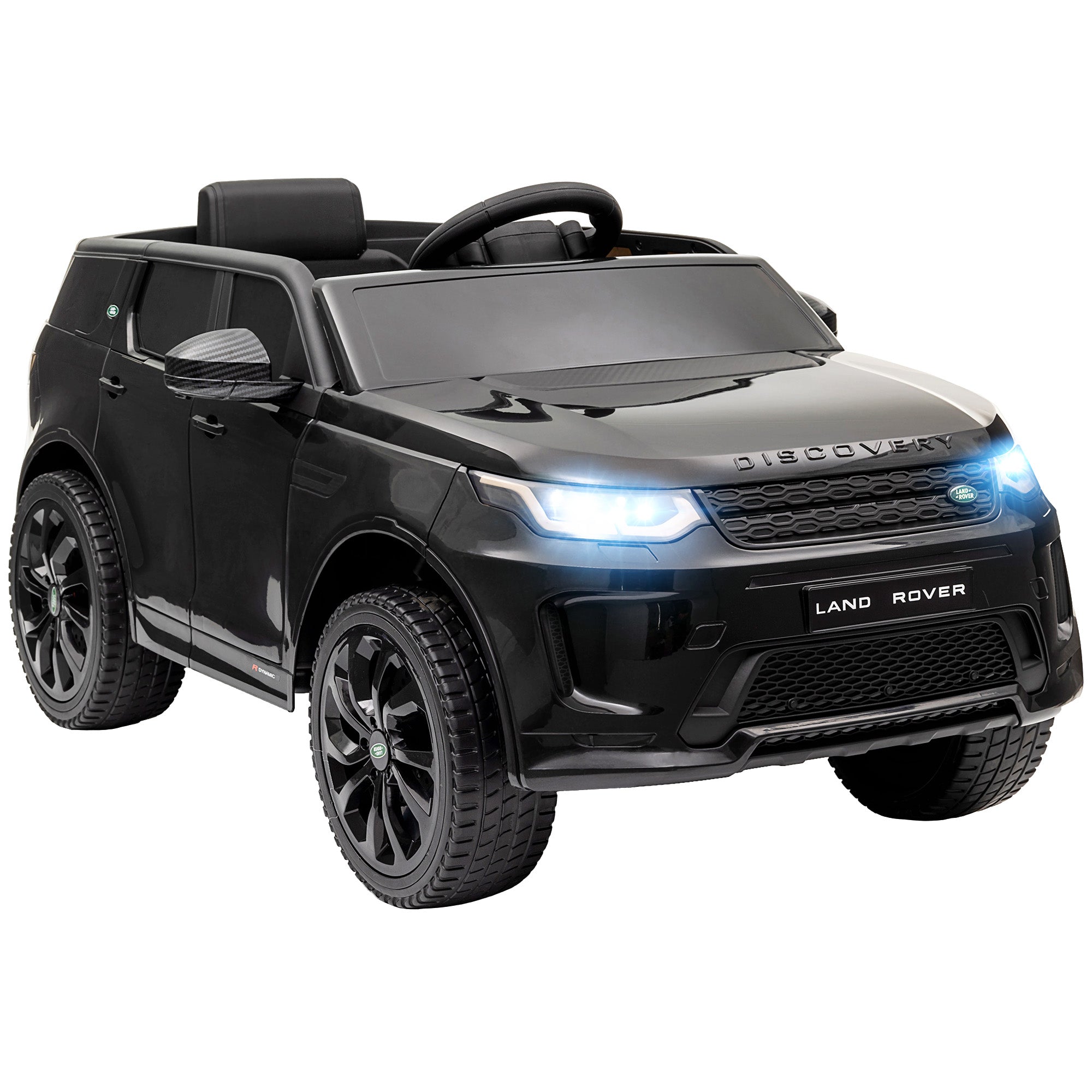 AIYAPLAY Licensed Land Rover Discovery Sport, 12V Kids Ride on Car w/ Remote Control, Lights, Music, Horn, for 3-6 Years, Black 