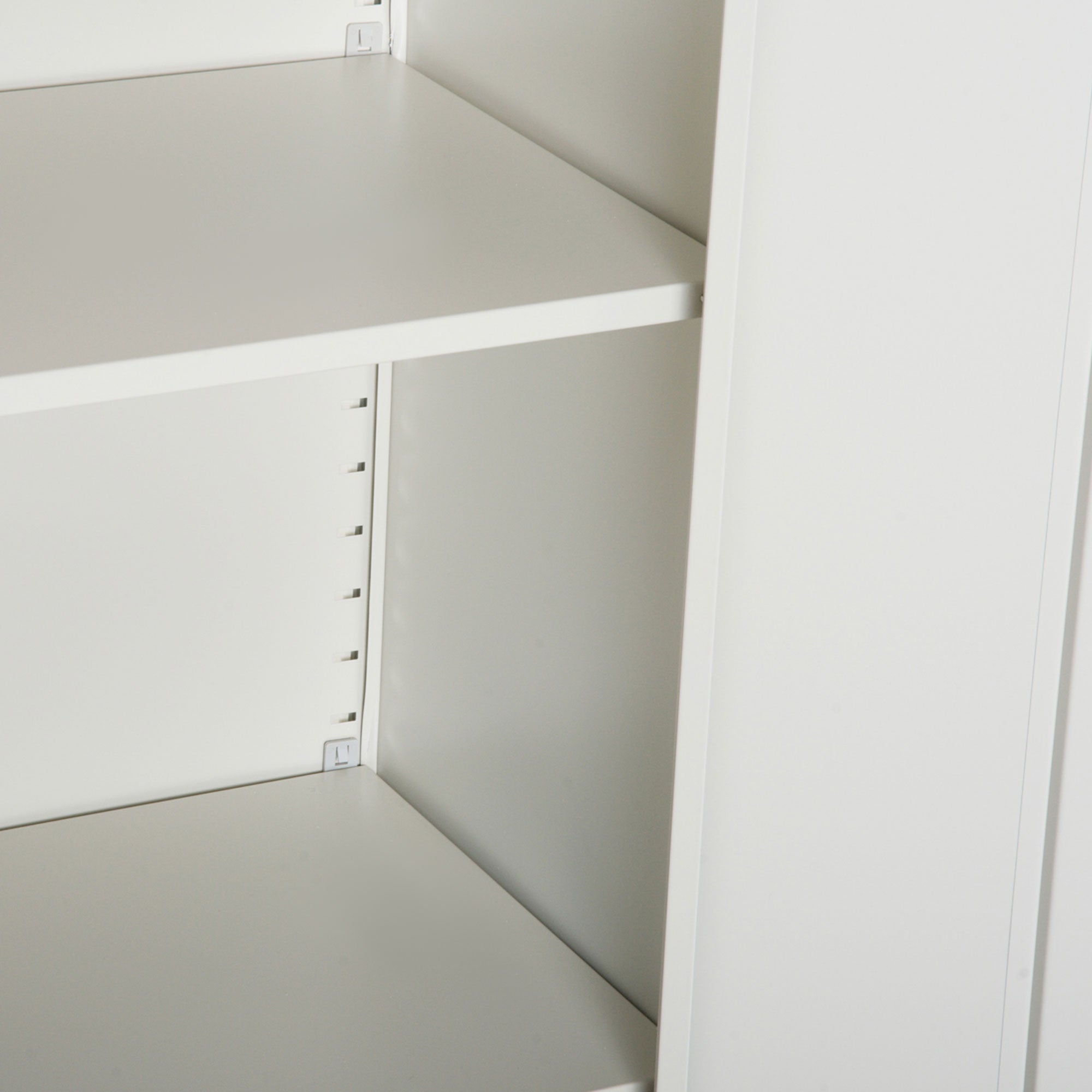 Vinsetto Cool Rolled Steel Tall Office Lockable Filing Cabinet 2 Doors 4 Internal Adjustable Shelves Bookcase Cabinet Storage Unit 80 L x 40 W x 184 cm 