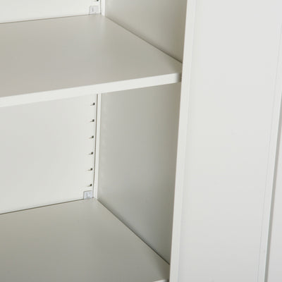 Vinsetto Cool Rolled Steel Tall Office Lockable Filing Cabinet 2 Doors 4 Internal Adjustable Shelves Bookcase Cabinet Storage Unit 80 L x 40 W x 184 cm 