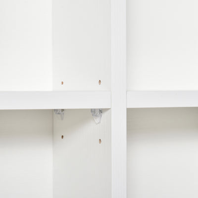 HOMCOM CD Storage Unit with Adjustable Shelves, 89 x 130.5 cm, White 