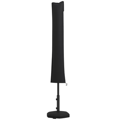 Outsunny Parasol Cover, Cantilever Umbrella Cover, Banana Umbrella Cover with Zipper for Outdoor Garden, Patio, Black 
