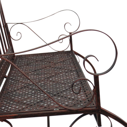 Outdoor Iron Rocking Chair-Bronze Red 