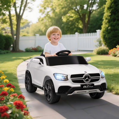 AIYAPLAY Mercedes-Benz GLC Licensed Kids Ride on Car with Remote Control, Soft Start, MP3, LED Headlights, White 