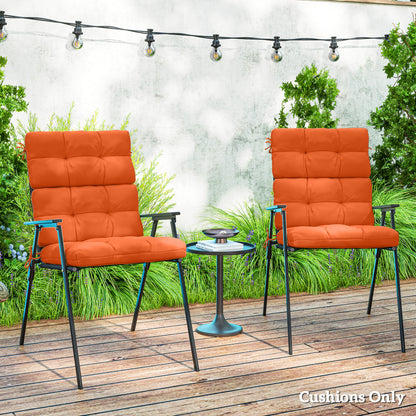 Outsunny Set of Two Padded Outdoor Seat Cushions - Orange 