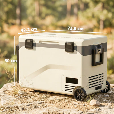 Outsunny 42.5L Compressor Car Fridge Freezer, Camping Refrigerator with App Control, 20℃-20℃ 