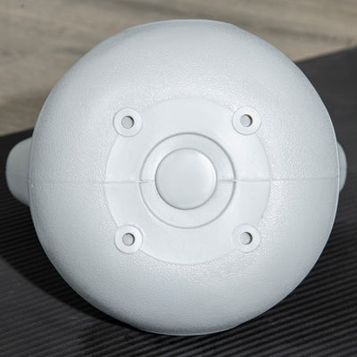 SPORTNOW Kettlebell, 4kg Kettle Bells with Handle for Home Gym Weight Lifting and Strength Training, Yellow and Grey 