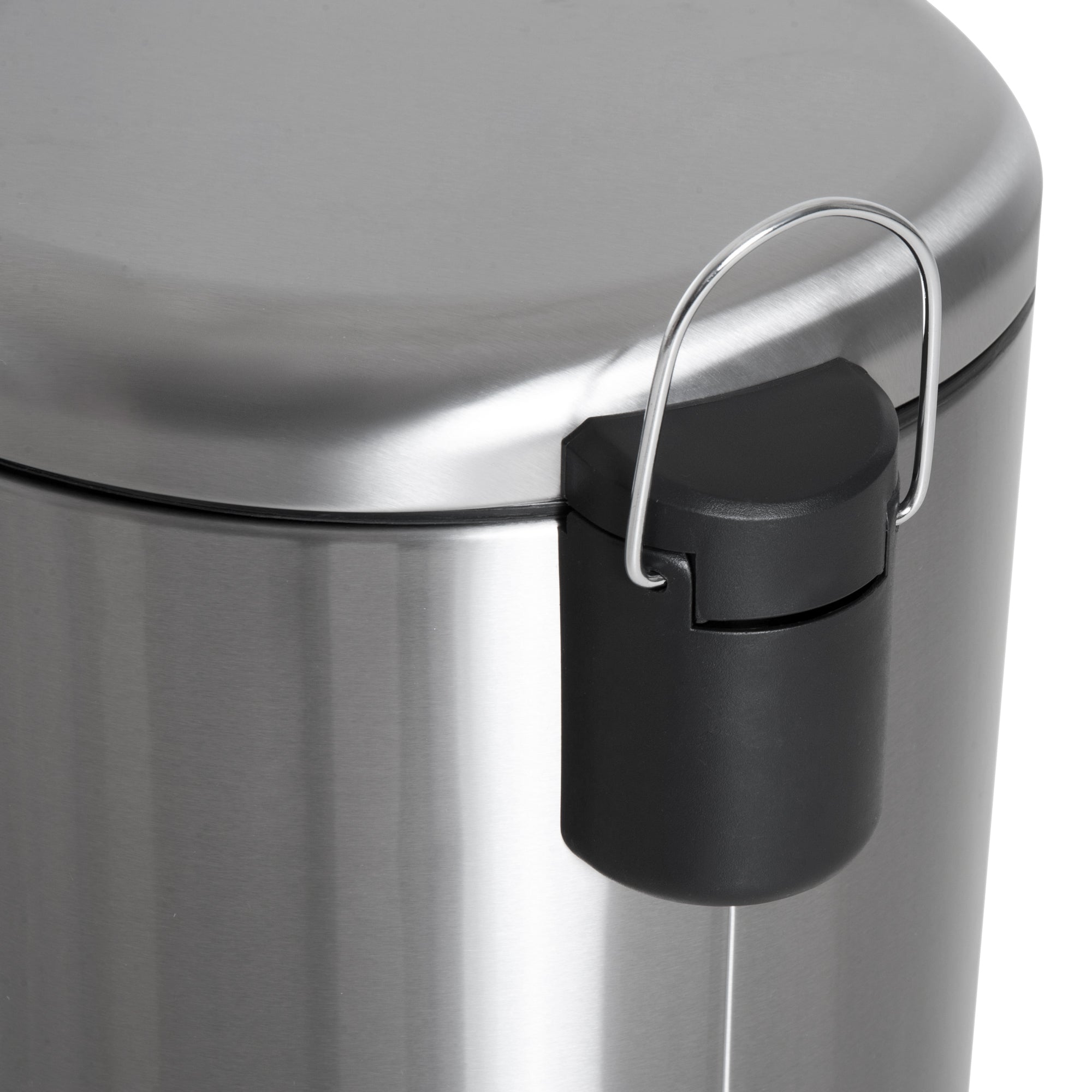HOMCOM Foot Pedal Bin Stainless Steel Metal Waste Rubbish Lid Kitchen Garbage 30L Silver 