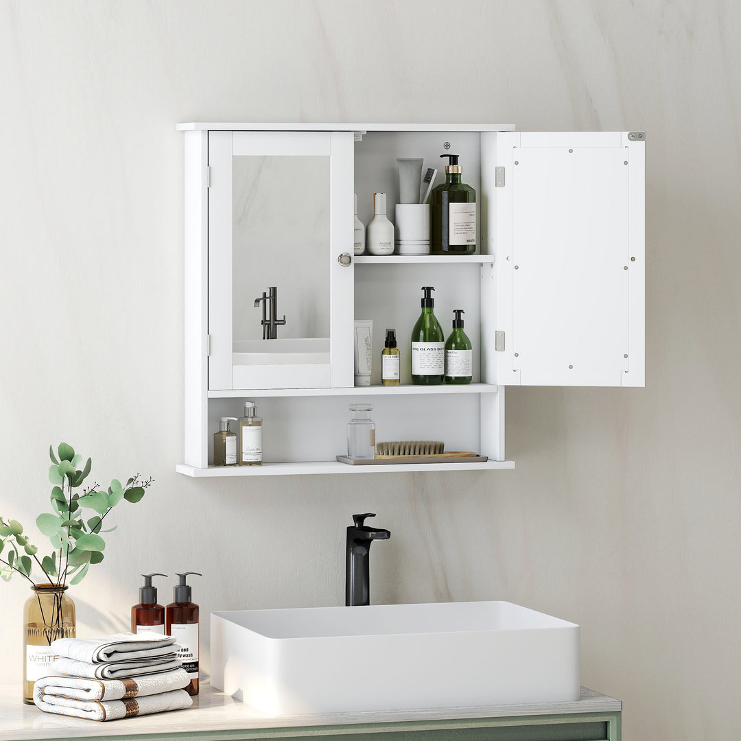 kleankin Bathroom Wall Storage Cabinet - White 